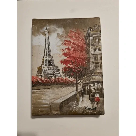 Burnett Paris Eiffel Tower Oil Painting - Picture 1 of 11
